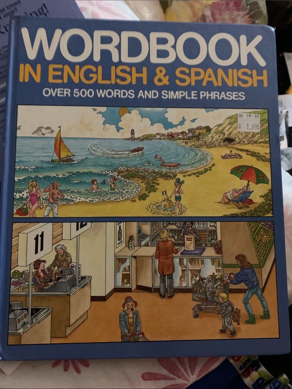 Blue Bilingual Wordbook — English & Spanish Vocabulary Hard Back